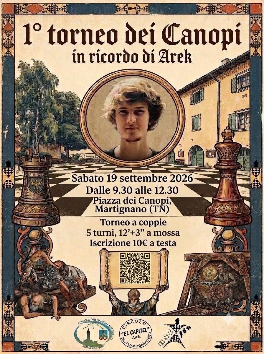 Locandina dell'evento: 1° Torneo Scacchi Canopi